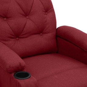 Poltrona elevatória tecido vermelho tinto