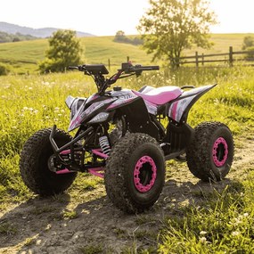 MINI MOTO 4 GASOLINA PARA CRIANÇAS 125cc Roan Ratte R8 automático Rosa