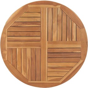 Tampo de mesa redondo 2,5 cm 90 cm madeira de teca maciça