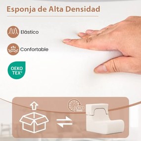 Cadeira de chão para adultos (MESA NÃO INCLUIDA) com apoio de cabeça removível Capa de veludo lavável e enchimento de espuma elástica bege