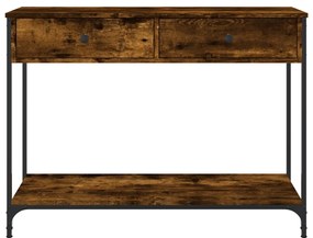 Mesa consola 100x34,5x75cm derivados de madeira carvalho fumado