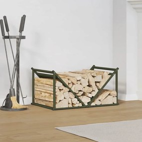 Suporte para lenha aço laminado a frio verde azeitona