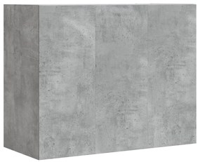 Armário parede 75x35x60 cm derivados madeira cinzento cimento