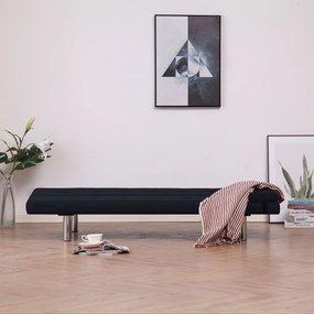 Sofá Cama Vivian - Cor Preto - Em Tecido, Estrutura em Madeira e Espes