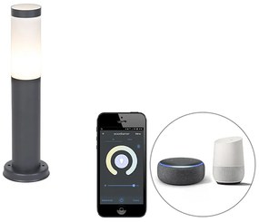LED Candeeiro de poste exterior inteligente antracite 45 cm com Wi-Fi P45 - Rox Moderno
