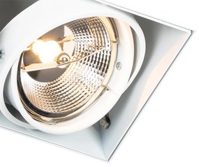 Foco de encastrar branco GU10 AR111 2 luzes trimless - ONEON Moderno