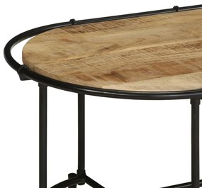 Mesa de centro 110x55x40 cm madeira de mangueira áspera maciça
