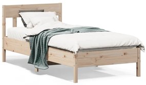 Cama sem colchão 100x200 cm madeira de pinho maciça