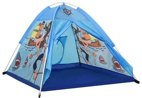 Tenda de brincar infantil com 250 bolas 120x120x90 cm azul