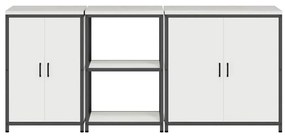 Conjunto de Armazenamento de Cozinha 3 pcs Branco