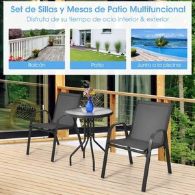 Espreguiçadeira dobrável portátil Cadeira reclinável 4 posições Encosto ajustável para campismo Pátio Piscina 189 x 59 x 40 cm Preto