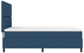 Cama Box Spring com Colchão Azul 140x200 cm Tecido