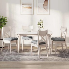 vidaXL Almofadas de Assento 4 pcs Cinza Nuvem 40 x 40 x 12 cm tecido