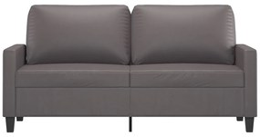 Sofá de 2 lugares 140 cm couro artificial cinza
