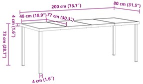 Conjunto de Jantar de Jardim de 9 Peças com Cushions Bege Rattan Poli