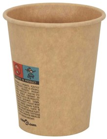 Copos de café de papel 1000 pcs 8oz 200ml castanho