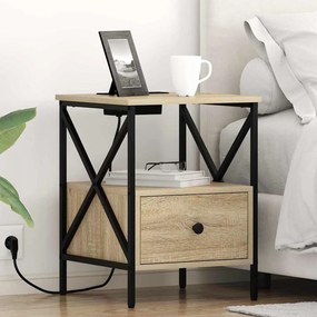 vidaXL Armário de Cabeceira 2 pcs Carvalho sonoma 41.5 x 40.5 x 55 cm