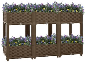 vidaXL Canteiro elevado 120x40x71 cm polipropileno