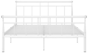 Estrutura de cama em metal 140x200 cm branco