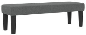 Cama Box Spring com Colchão e Banco Cinza Escuro 120x200 cm Tecido