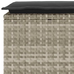 Banco de jardim com almofadão 110x40x44 cm vime PE