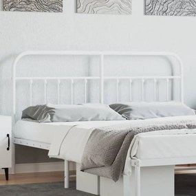 Cabeceira de cama 160 cm metal branco