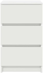 Mesa de cabeceira com 3 gavetas 39x35x65 cm branco