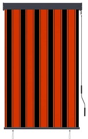 Estore de rolo para exterior 100x250 cm laranja e castanho