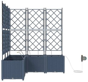 Jardineiras de Jardim 1 pc Cinzeto 120 x 120 x 142 cm Plástico