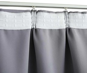 Cortinas blackout com ganchos 2 pcs 140x175 cm cinzento
