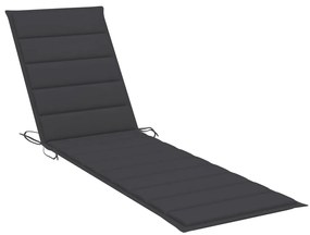Espreguiçadeira com mesa e almofadão madeira de teca maciça