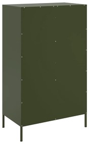 Aparador alto 68x39x113 cm aço verde azeitona