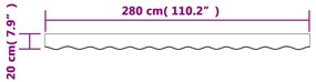 Tecido substituição p/ sanefa toldo 3 m riscas antracite/branco