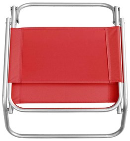 Cadeiras de praia dobráveis 2 pcs tecido vermelho