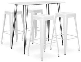 5 pcs conjunto de bar branco