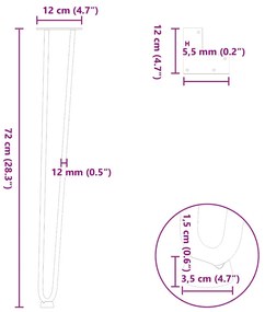 Pernas de grampo para mesas de console para mesa de console 4 peças An