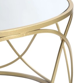 MESA DE CENTRO LURY Ø 70X40 CM DOURADA