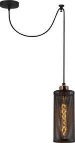 Candeeiro de Teto Amasra – Preto &amp; Bronze – 50 cm