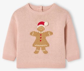 Camisola de Natal biscoito, para bebé menina rosado