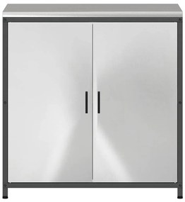 Armário de Armazenamento para Cozinha Prata 60 x 50 x 92 cm