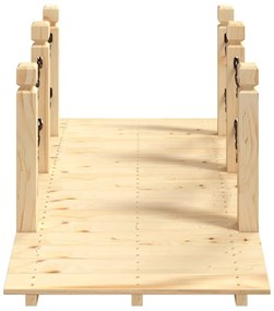 Ponte jardim c/ corrimões em corrente 150x67x56 cm abeto maciço