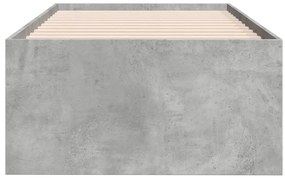 Sofá-cama com gavetas sem colchão 100x200 cm cinzento cimento