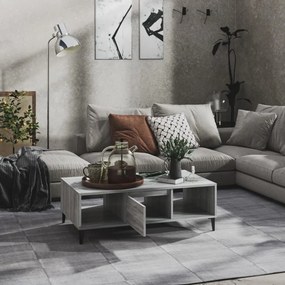 vidaXL Mesa de centro 103,5x60x35 cm aglomerado sonoma cinzento