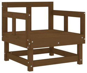 Cadeiras de jardim 2 pcs madeira de pinho maciça castanho-mel