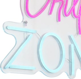 Luz de parede néon rosa com azul Incl. LED - Chill Zone