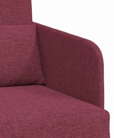 Sofá Cama de Chão 2-em-1 Vermelho Vinho 65x80x83 cm Tecido