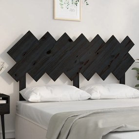 Cabeceira de cama 141x3x80,5 cm pinho maciço preto