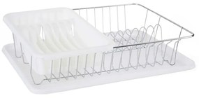 Escorredor de Louça Branco Metal Plástico 43,5 x 11 x 33,5 cm (4 Unidades)