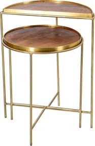 Set 2 mesas apoio 68383 (metal + madeira | 46x58cm | não personalizável)