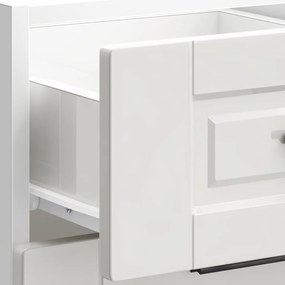 Armário base cozinha Porto derivados madeira branco brilhante
